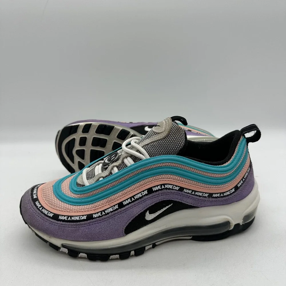 Nike 923288-500 Kids 6.5Y Womens Size 8 Air Max 97 GS Have A Nike Day Sneakers
